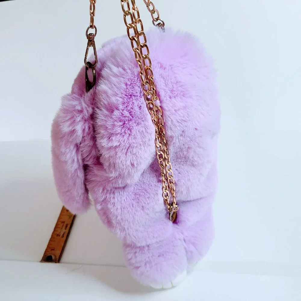 Kawaii Purple Plush Cute Rabbit Crossbody Bag/Backpack